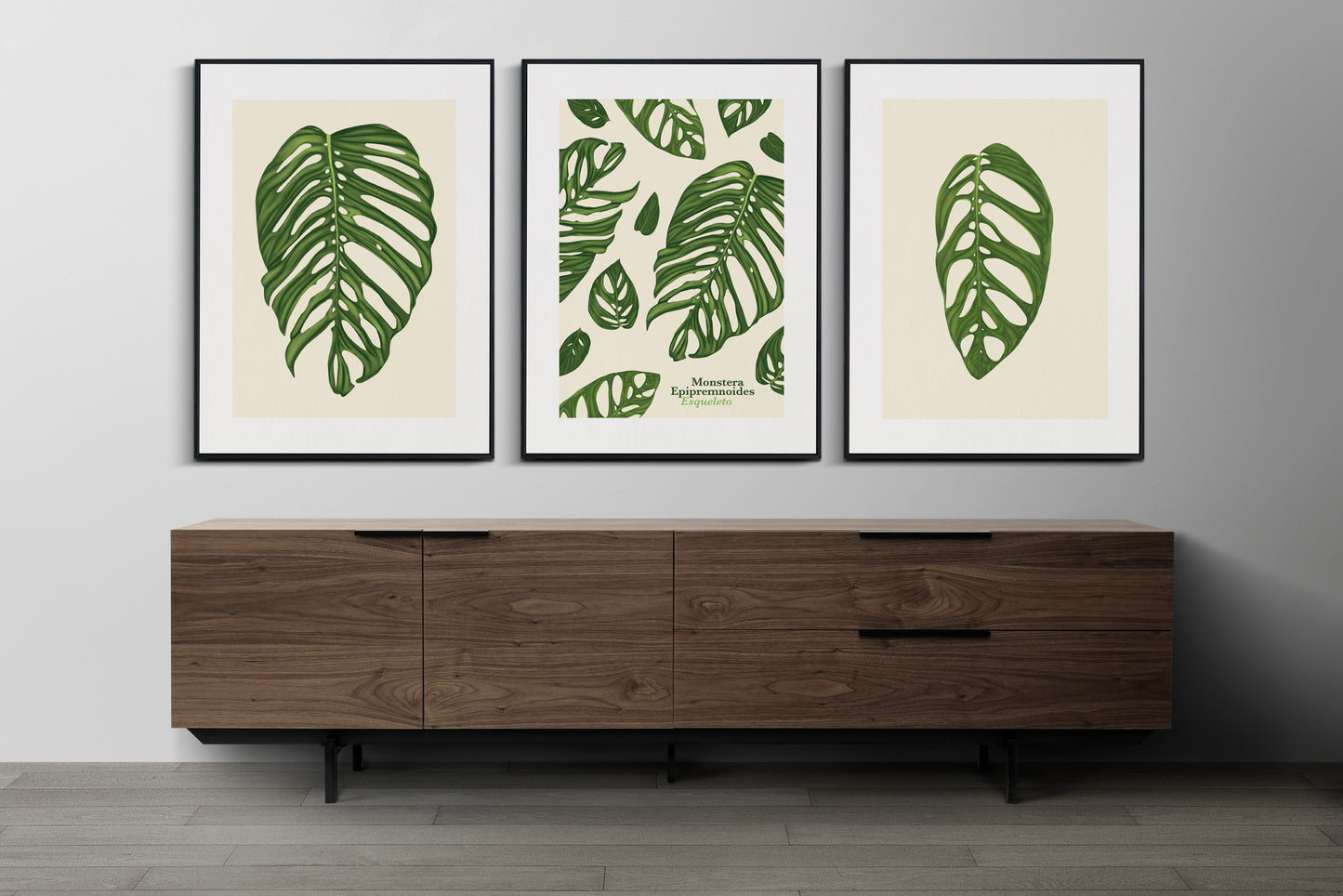 THREE Monstera Epipremnoides Esqueleto Digital Posters